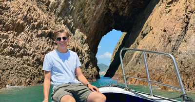 Boat Tour in Hong Kong Crossing Four Sea Arches and SuperVolcano