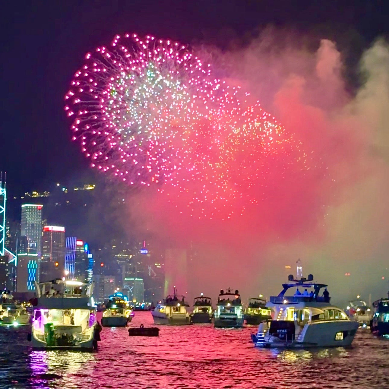 Victoria Harbour Sunset + Fireworks Cruise (4 hours - From Shau Kei Wan!)